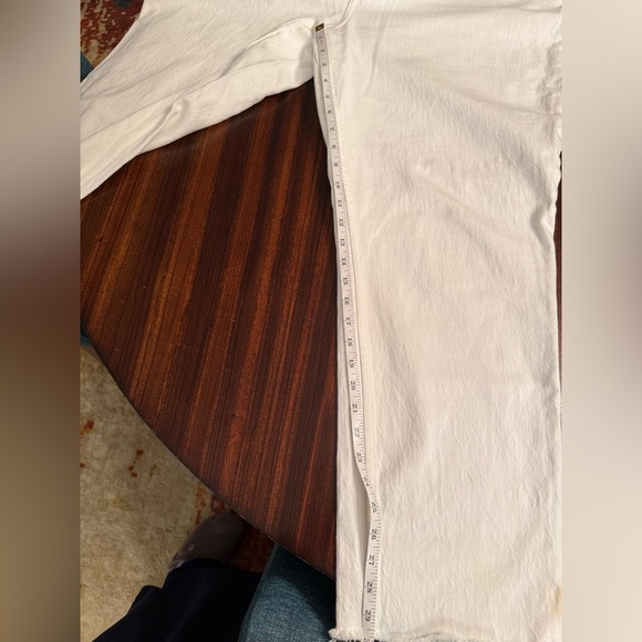 ABERCROMBIE and FITCH Jeans Women 34/18R 90s Straight High Rise Curve Love White - Picture 10 of 10